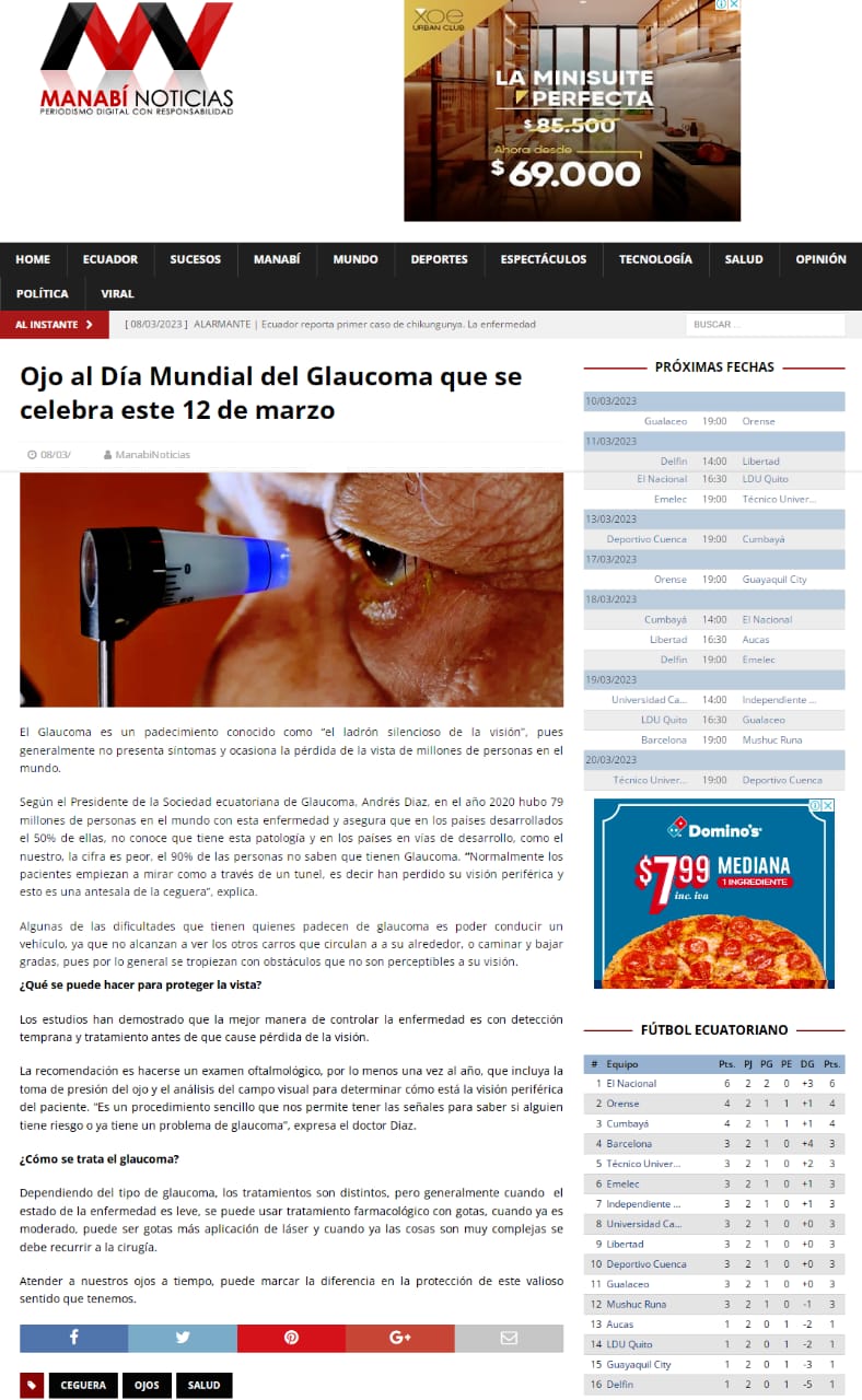 Ojo al Día Mundial del Glaucoma que se celebra este 12 de marzo